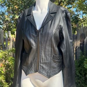 Vintage Black Leather Jacket